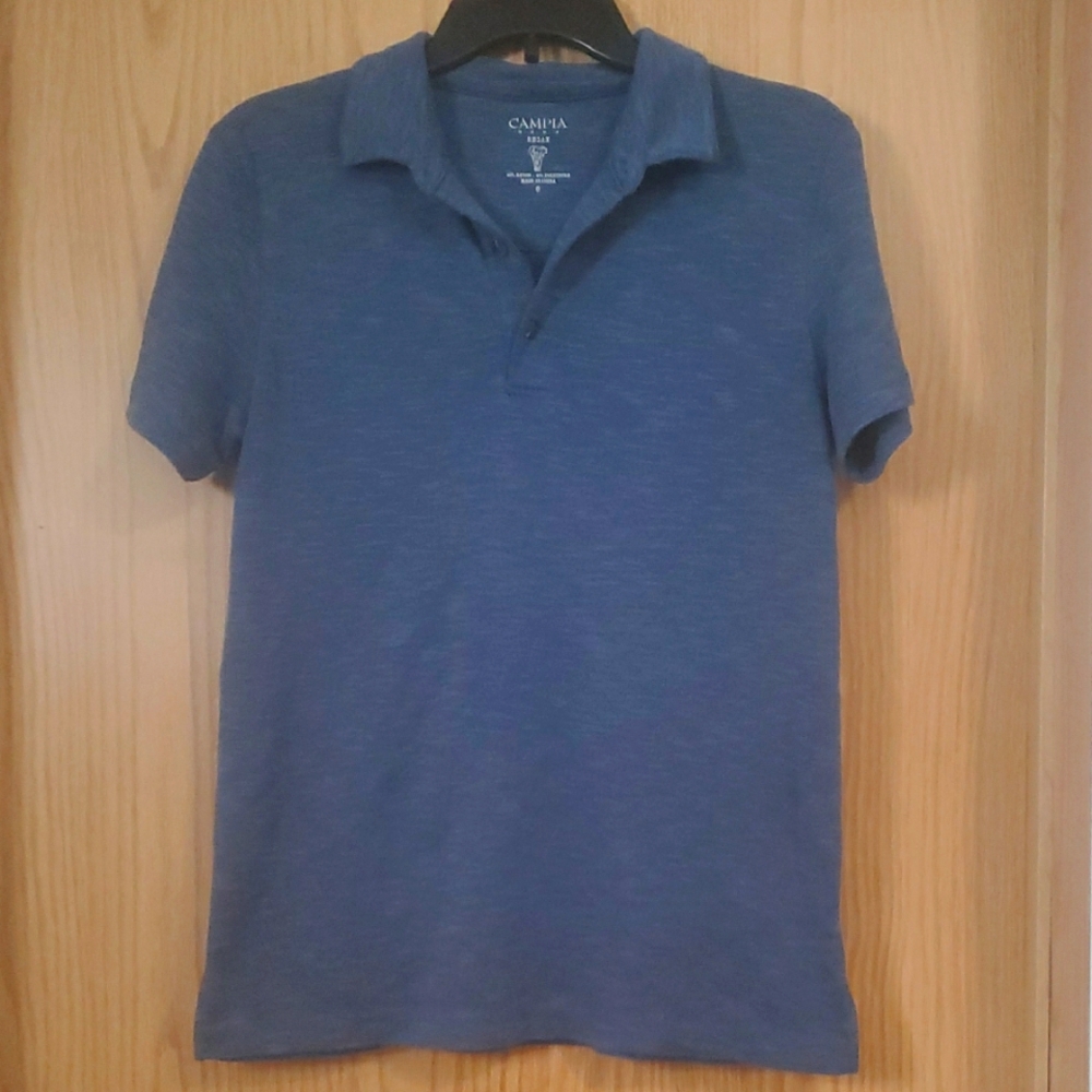 Campia Men's Polo Shirt; Heather Blue; Small